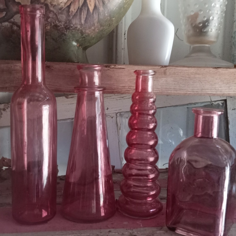 Pink colored glass